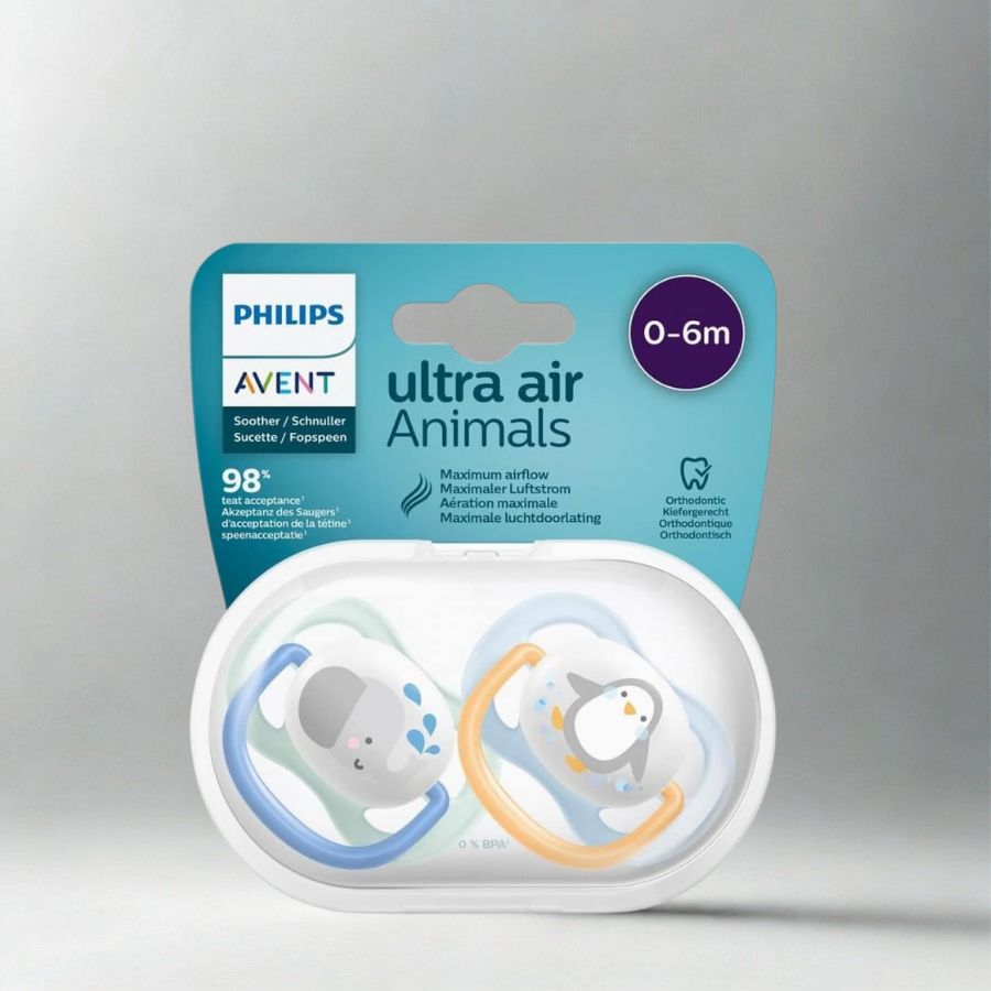فيليبس, افنت, لهاية, تهوية إضافية, خالية من BPA
Philips, Avent, Pacifier, Ultra Air, BPA-free