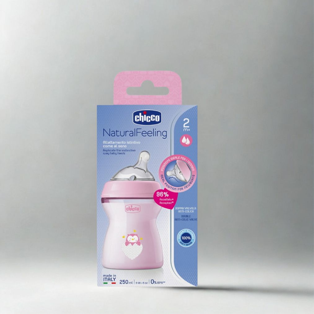 شيكو, ببرونة شيكو, رضاعة أطفال, رضاعة طبيعية, رضاعة ضد المغص
Chicco, Chicco feeding bottle, Natural feeling bottle, Medium flow bottle, Anti colic bottle