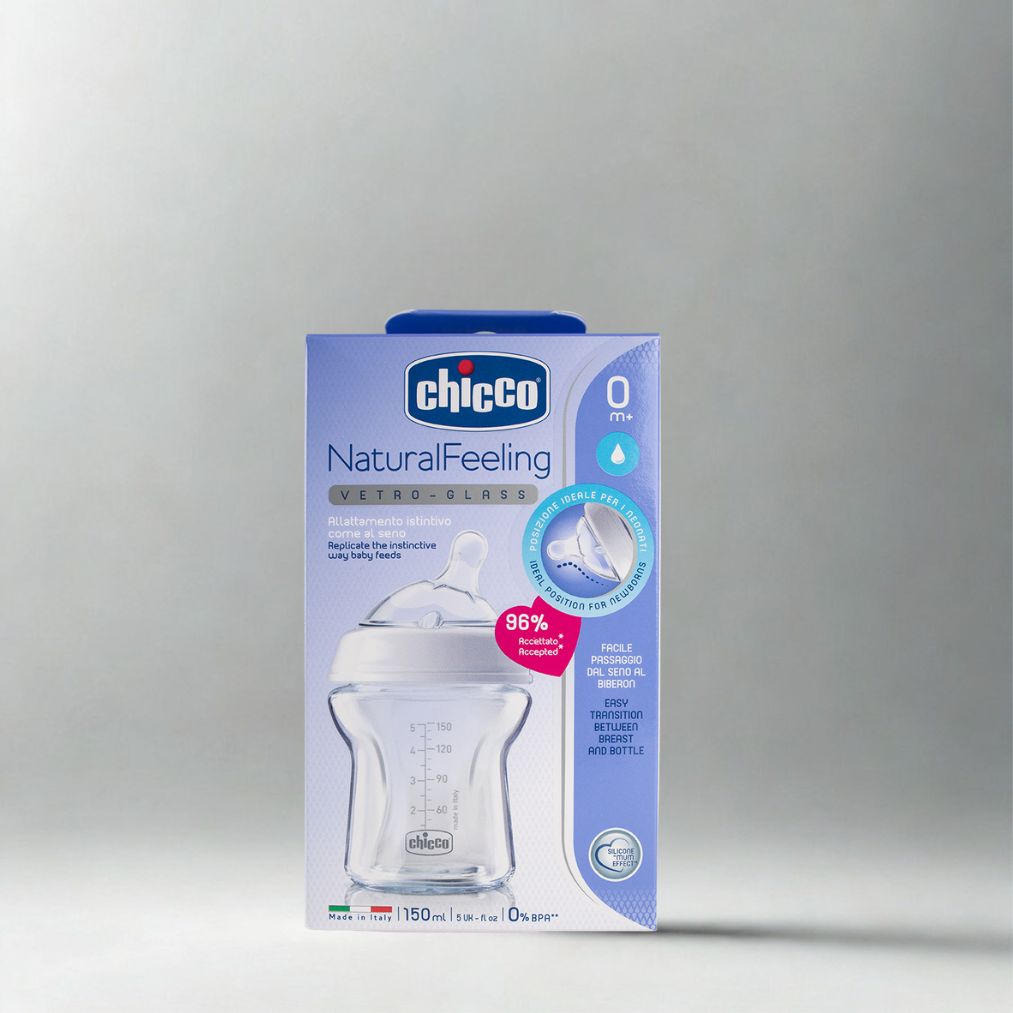 شيكو, رضاعة زجاج, رضاعة أطفال, طبيعية, مضادة للمغص
Chicco, Glass bottle, Baby feeding, Anti-colic, Natural feeling