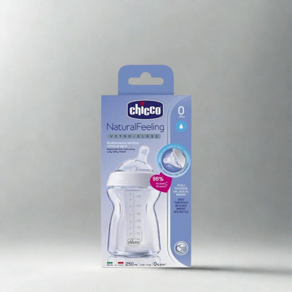 شيكو, رضاعة زجاج, رضاعة أطفال, طبيعية, مضادة للمغص
Chicco, Glass bottle, Baby feeding, Anti-colic, Natural feeling