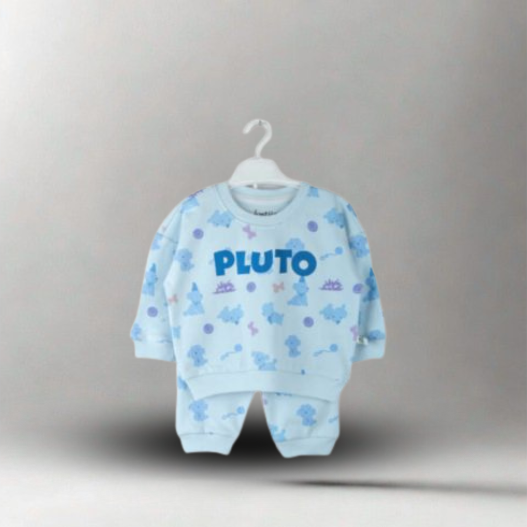 بيجامة قطن أطفال, بيجامة بلوتو, بيجامة كم طويل, ملابس مواليد, ماي دك
baby cotton pajama, Pluto pajama, long sleeve, newborn outfit, My Duck