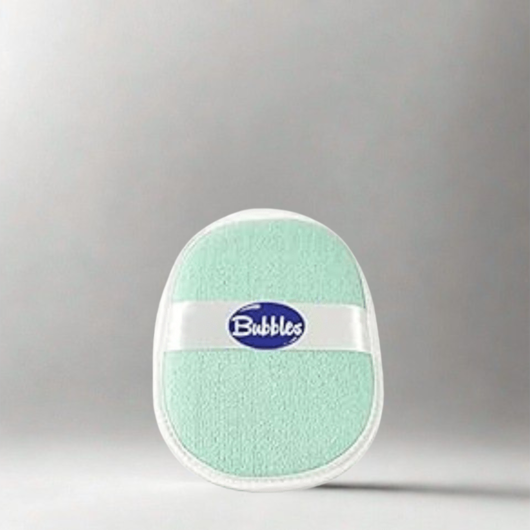 بابلز، ليفة اطفال، استحمام اطفال، ليفة لبني، عناية بالبشرة
Bubbles, baby loofah, bath sponge, light blue, baby care