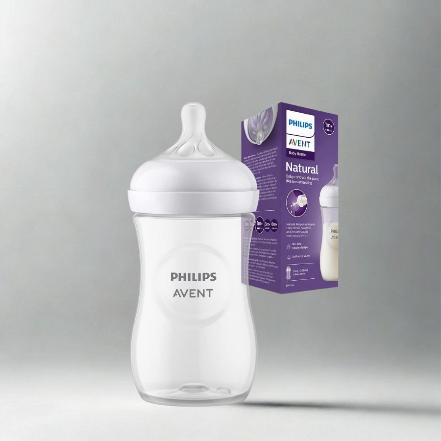 فيليبس افنت, ببرونة اطفال, ببرونة +0 شهر, ببرونة طبيعية, ببرونة 125 مل
Philips Avent, baby bottle, newborn bottle, natural response teat, 125ml bottle