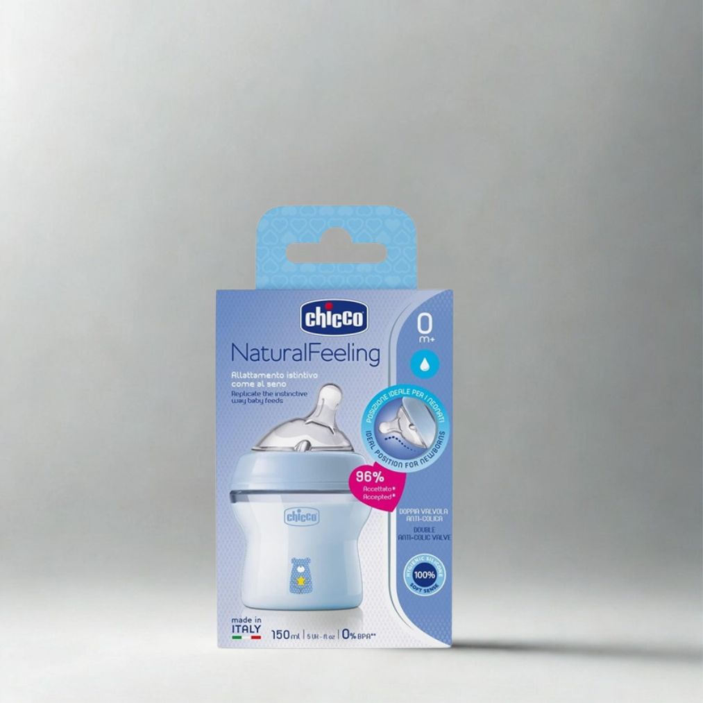 شيكو رضاعة طبيعية، رضاعة مضادة للمغص، رضاعة حديثي الولادة، رضاعة سيليكون، رضاعة 150 مل
Chicco feeding bottle, Chicco anti-colic bottle, newborn baby bottle, silicone feeding bottle, 150ml baby bottle
