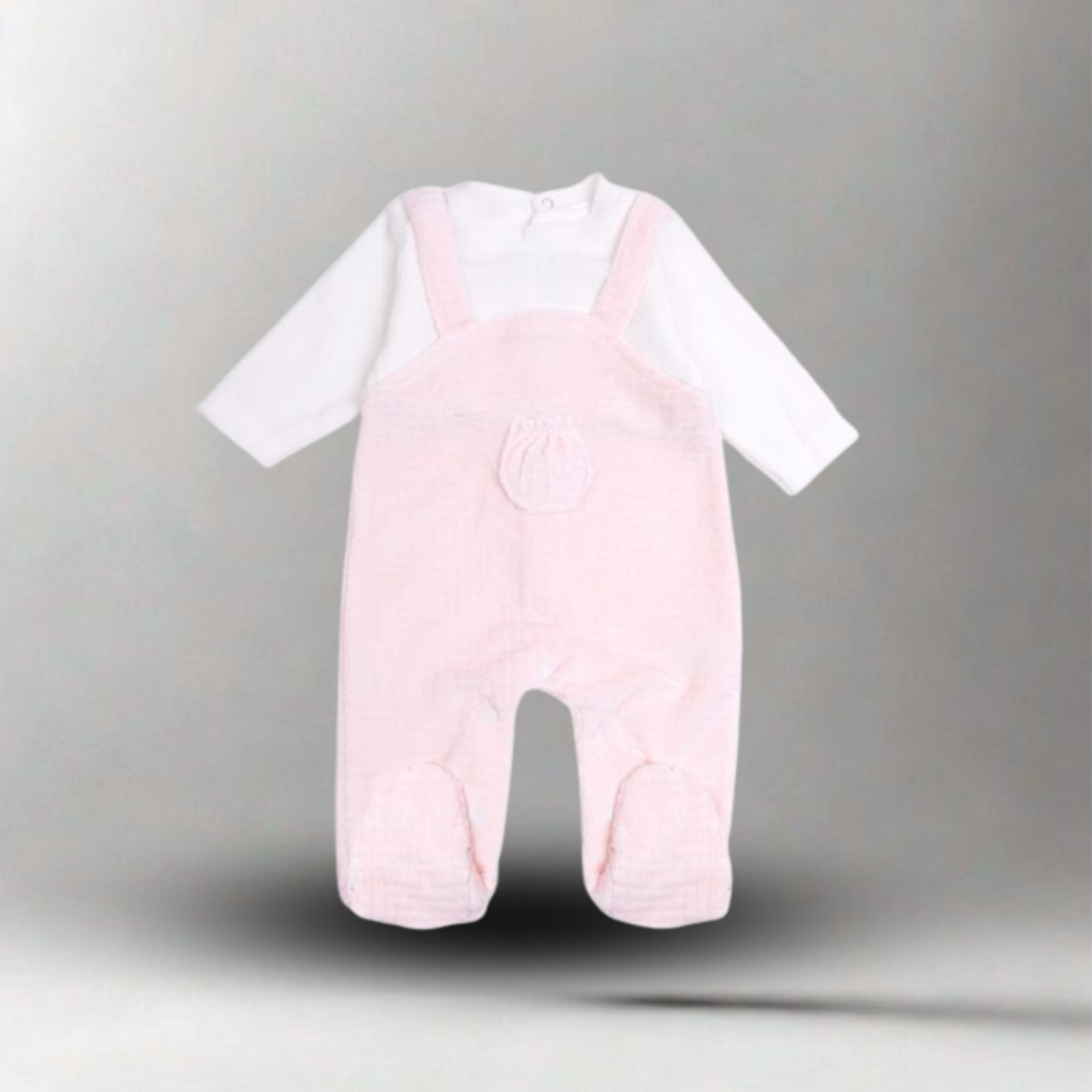 كيديا سالوبيت بناتي, سالوبيت قطيفة شتوي, سالوبيت بيبي روز, ملابس أطفال شتوية, سالوبيت كتان ناعم
Kidia baby romper, velvet winter romper, baby girl outfit, pink baby jumpsuit, newborn warm clothes