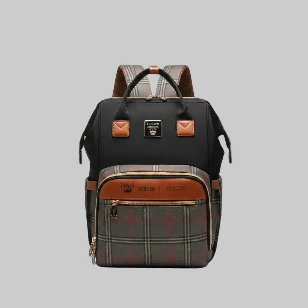 Lequeen Diamond 8TH Special Edition Soft Waterproof Mommy Bag – LQ Grey - Memo'sMart