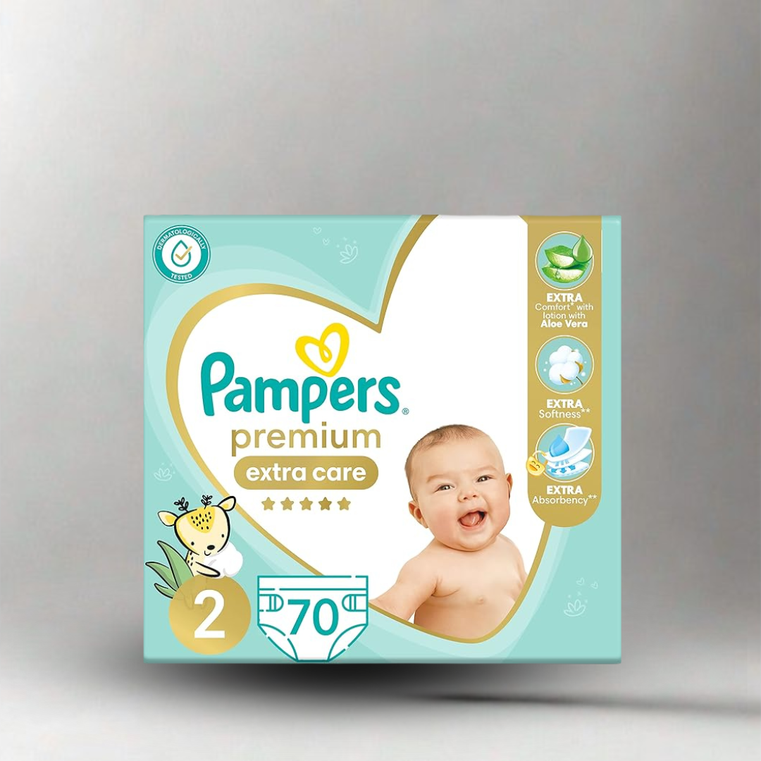 حفاضات بامبرز بريميوم, حفاضات بامبرز عالية الامتصاص, حفاضات الأطفال الحساسة, حفاضات بامبرز مقاس 1 إلى 6, حفاضات مريحة للرضع,
Pampers Premium diapers, ultra soft baby diapers, Pampers size 1 to 6, absorbent taped diapers, baby care essentials