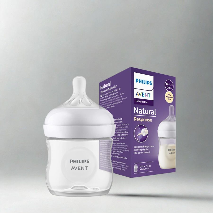 فيليبس افنت, ببرونة اطفال, ببرونة +0 شهر, ببرونة طبيعية, ببرونة 125 مل
Philips Avent, baby bottle, newborn bottle, natural response teat, 125ml bottle