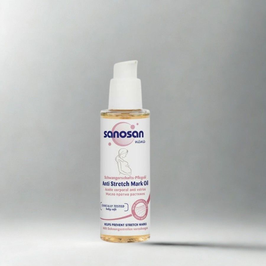 سـانوسان, زيت ضد علامات التمدد, زيت للأم, زيت ترطيب للبشرة, زيت للحمل
Sanosan, Anti Stretch Mark Oil, Mama Oil, Pregnancy Skincare, Hydrating Body Oil
