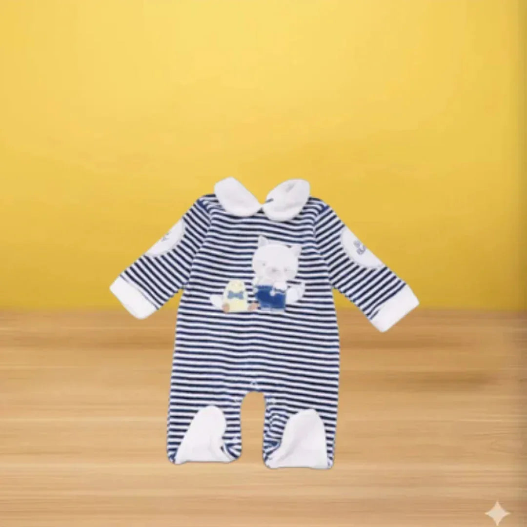 Bear and Bird Baby Boys Winter Velvet Onesie - Memo'sMart