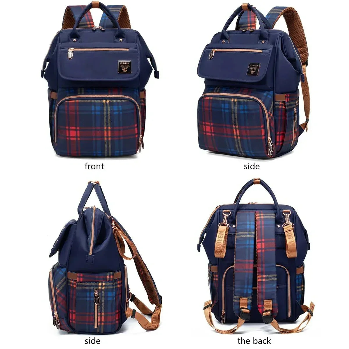 Lequeen Diamond 8TH Special Edition Soft Waterproof Mommy Bag blue - Memo'sMart