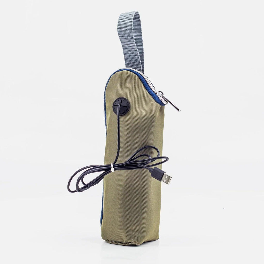 Lucid Baby Diaper Bag Backpack – Navy Blue & Olive Green Waterproof Fabric - Memo'sMart