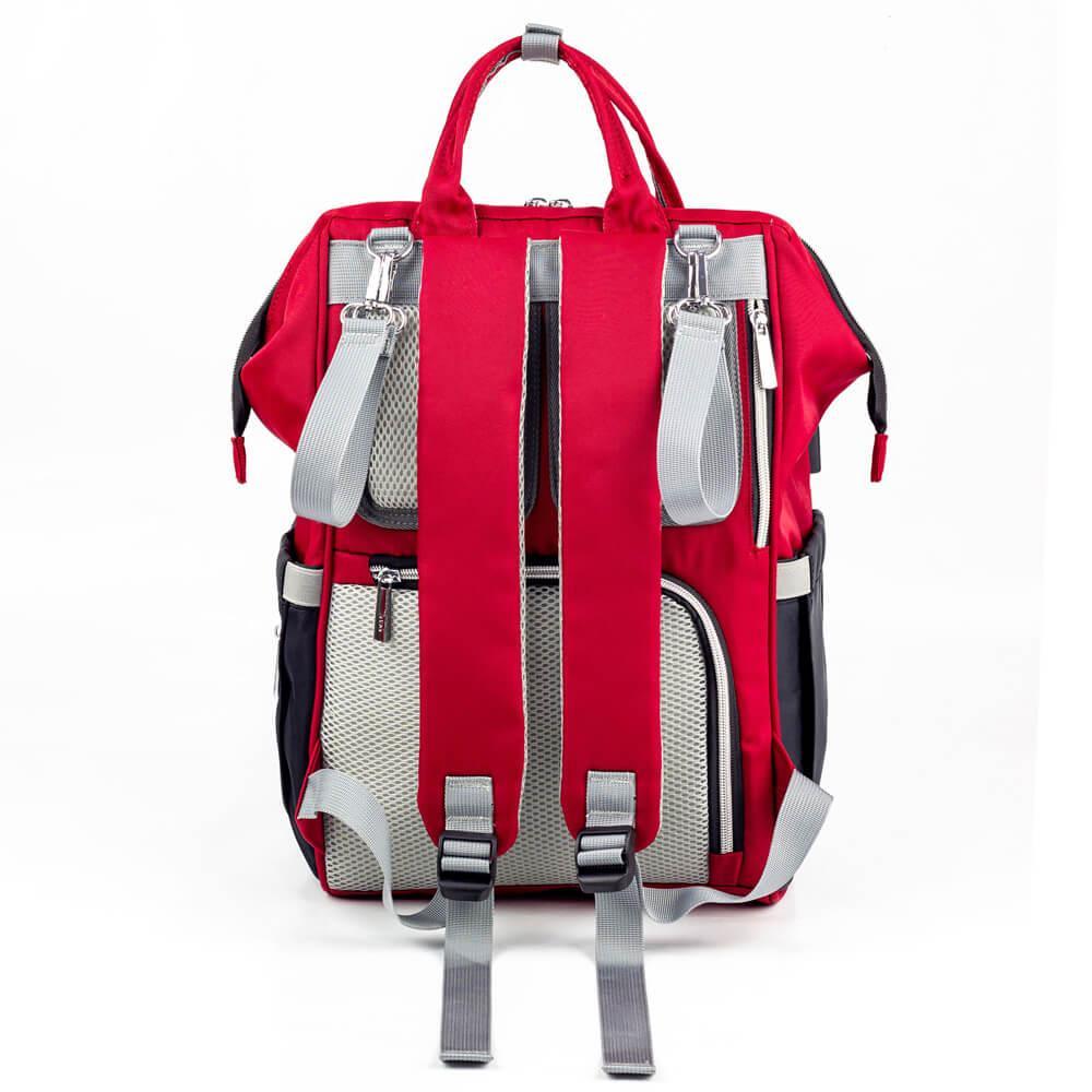 Lucid Premium Baby Diaper Bag Backpack – Waterproof & USB Charging Port(Red) - Memo'sMart