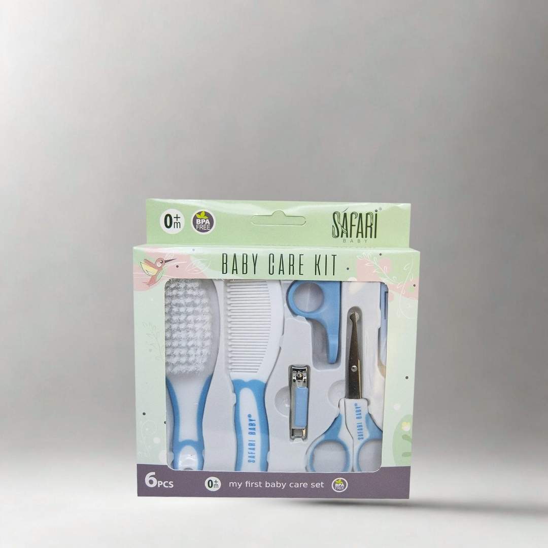 العناية بالرضع, طقم العناية بالطفل, أدوات قص أظافر الأطفال, مشط وفرشاة الأطفال, أدوات استحمام الرضيع,
baby grooming kit, newborn care set, Safari baby kit, infant hygiene tools, baby manicure set