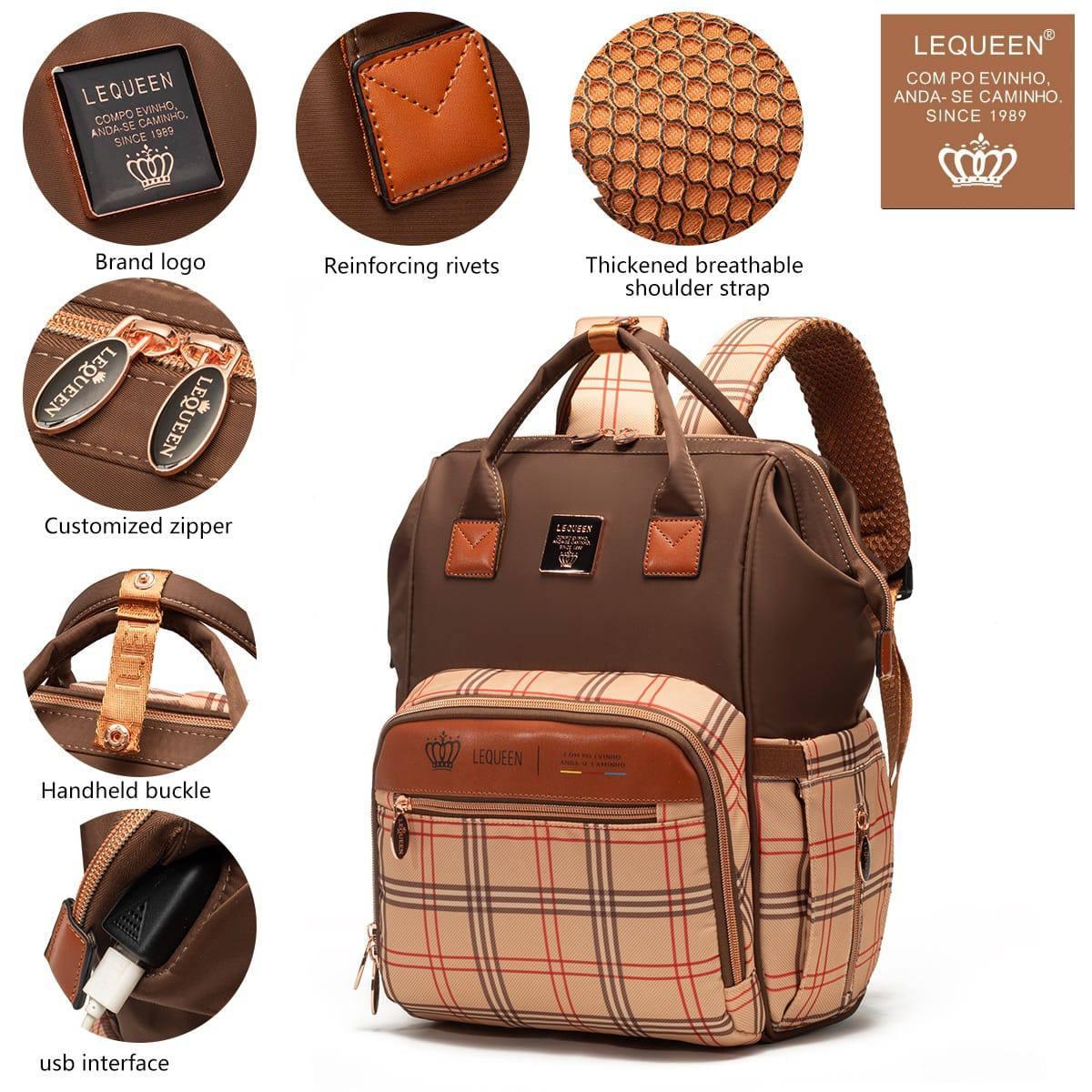 Lequeen Diamond 8TH Special Edition Soft Waterproof Mommy Bag - Memo'sMart