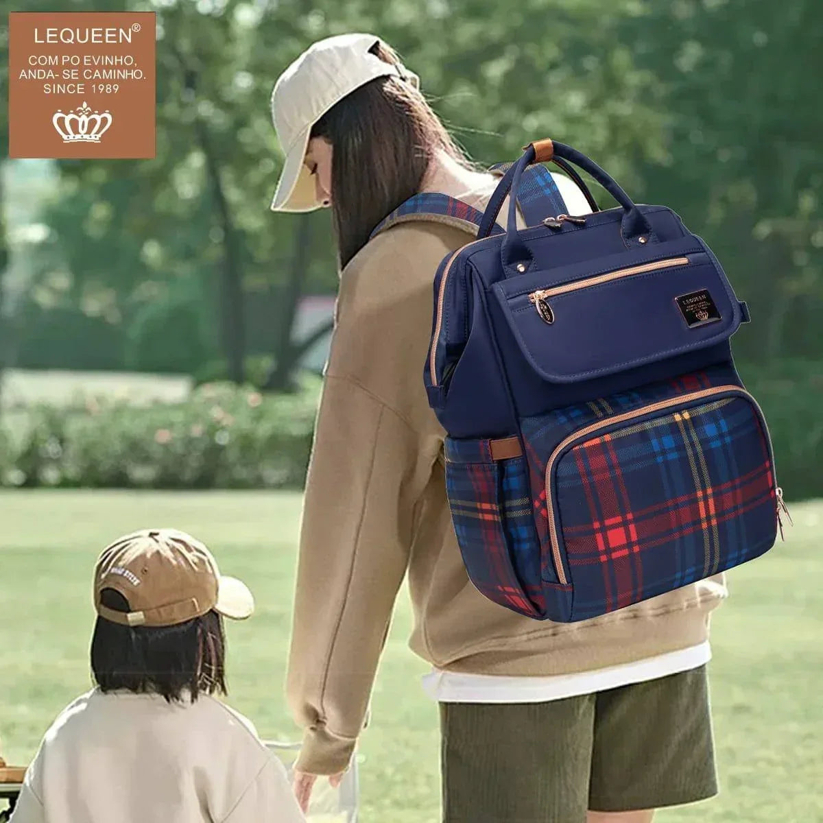 Lequeen Diamond 8TH Special Edition Soft Waterproof Mommy Bag blue - Memo'sMart