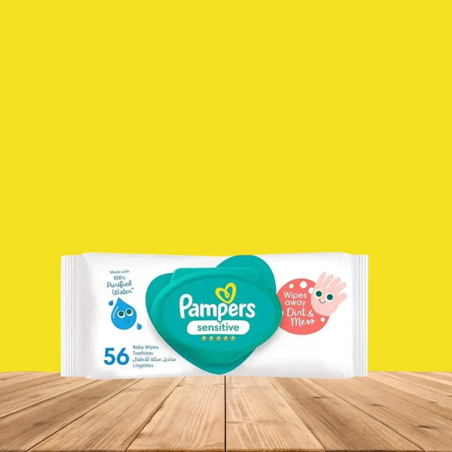 Pampers Sensitive Protect Baby Wipes, 56 Wipes - Memo'sMart