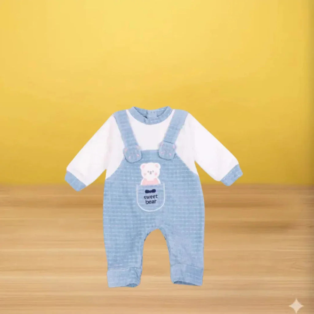 Sweet Bear Baby Winter Velvet Romper - Memo'sMart